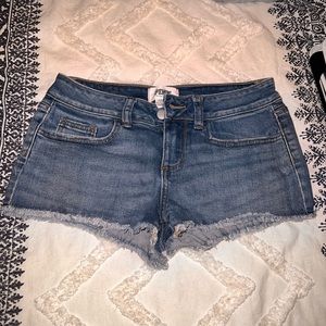 Jean shorts. Never been worn.